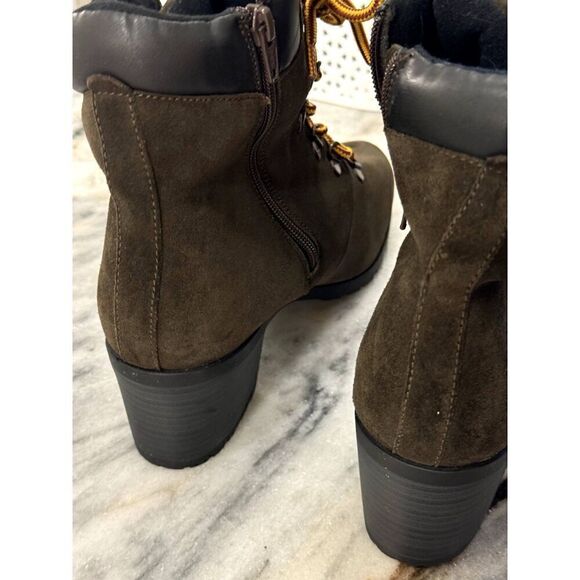NWOT Women's Cougar Waterproof Suede Leather "Angie" Boots Lace-Up Sz 11 - Picture 8 of 8